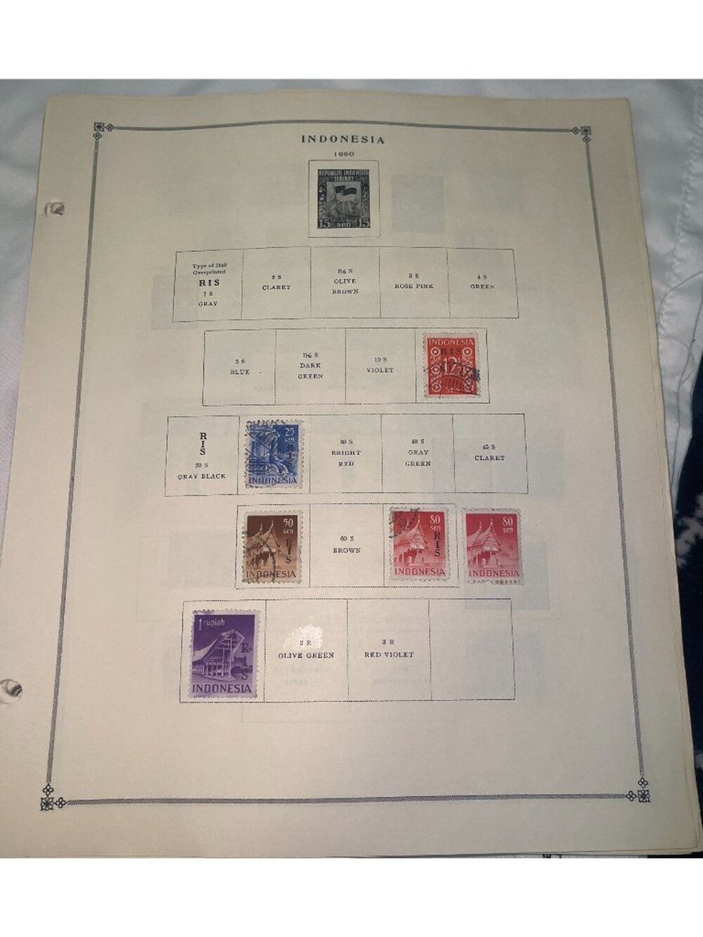 591 Indonesia Stamps 1951-1972 Mostly Mint Hinged Album Sets S/S Postage